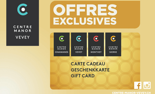 CENTRE MANOR VEVEY | Jusqu'à CHF 50.- offerts
