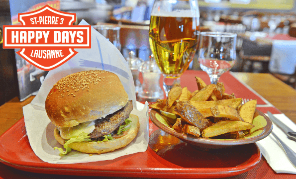 BURGERS HAPPY DAYS LAUSANNE ST-PIERRE | Burger offert