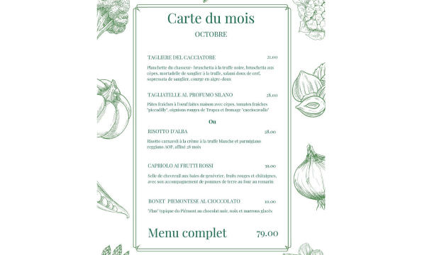 RESTO ITALIEN FAIT MAISON RENENS | Menu signature à CHF 59.-