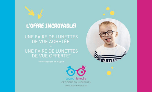 OPTICIEN POUR ENFANT MORGES |  50% de remise sur les montures optiques