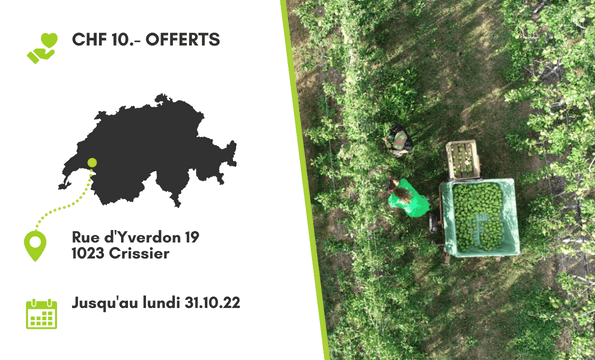 PRODUCTEUR LOCAL CRISSIER | CHF 10.- offerts