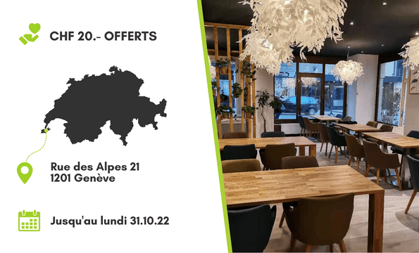 CUISINE ASIATIQUE & SUSHI CORNAVIN | CHF 20.- offerts