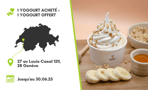 YOGO | 1 yogourt acheté = le même offert